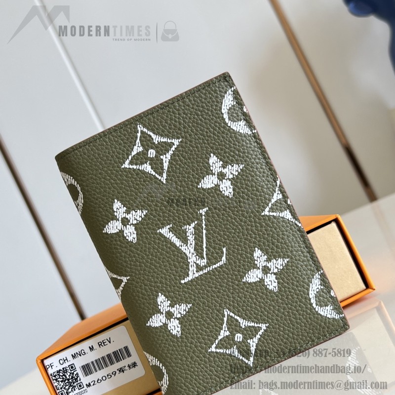 Louis Vuitton M26059 coated canvas passport cover multi color