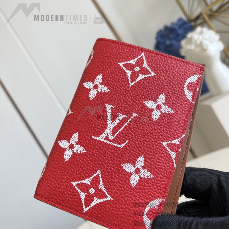 Louis Vuitton M26059 coated canvas passport cover multi color