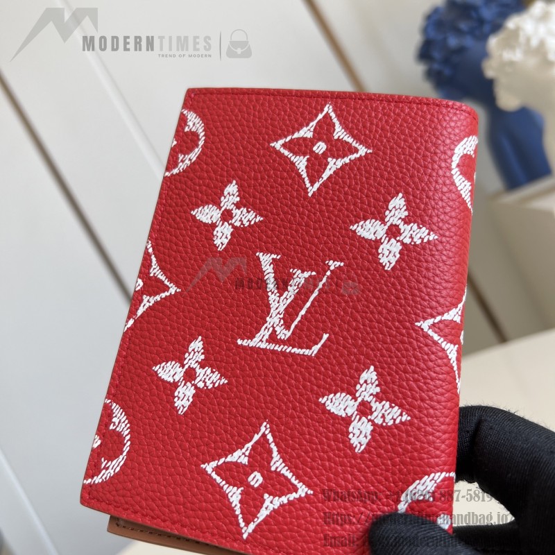 Louis Vuitton M26059 coated canvas passport cover multi color