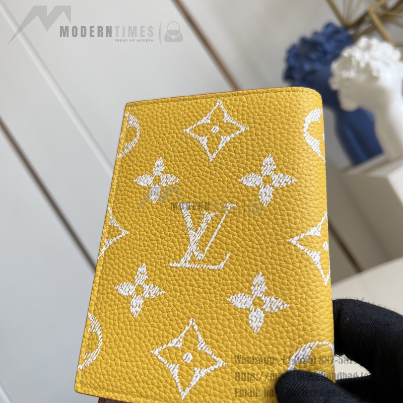 Louis Vuitton M26059 coated canvas passport cover multi color