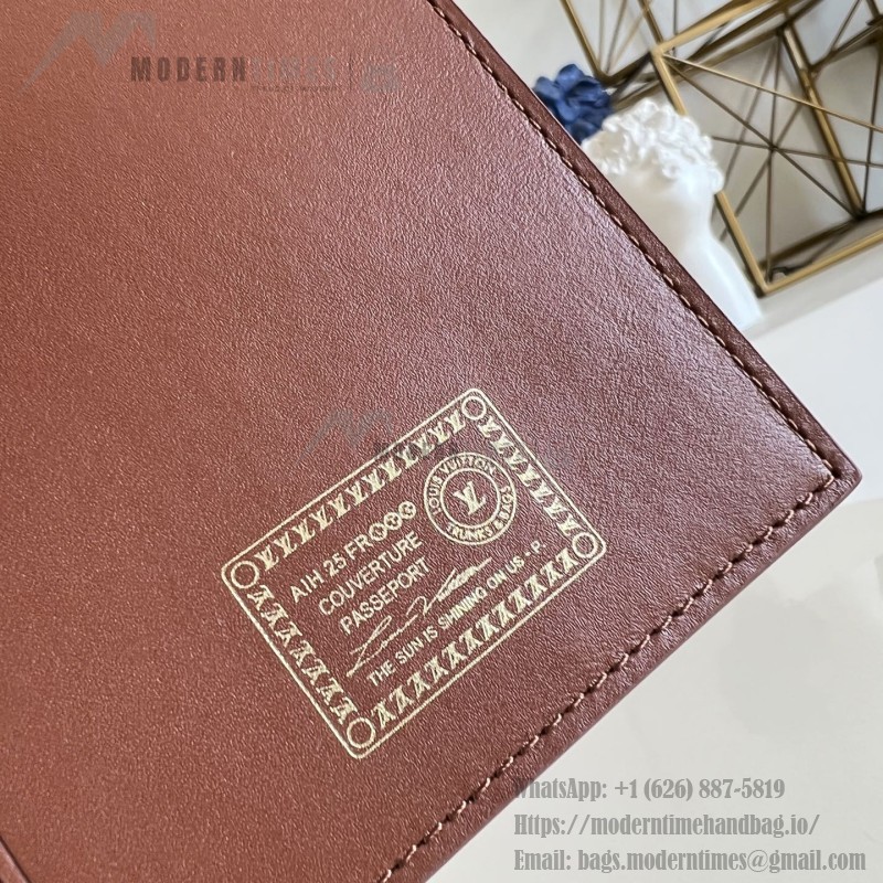 Louis Vuitton M26059 coated canvas passport cover multi color