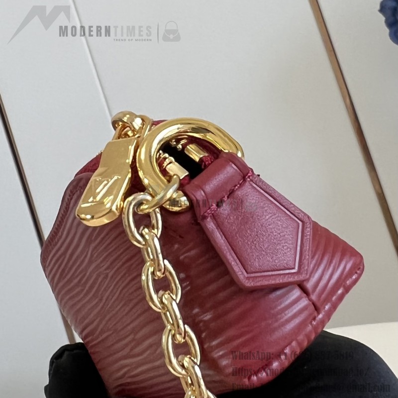 Louis Vuitton Lipstick Mini Cosmetic Pouch Monogram Canvas with Chain