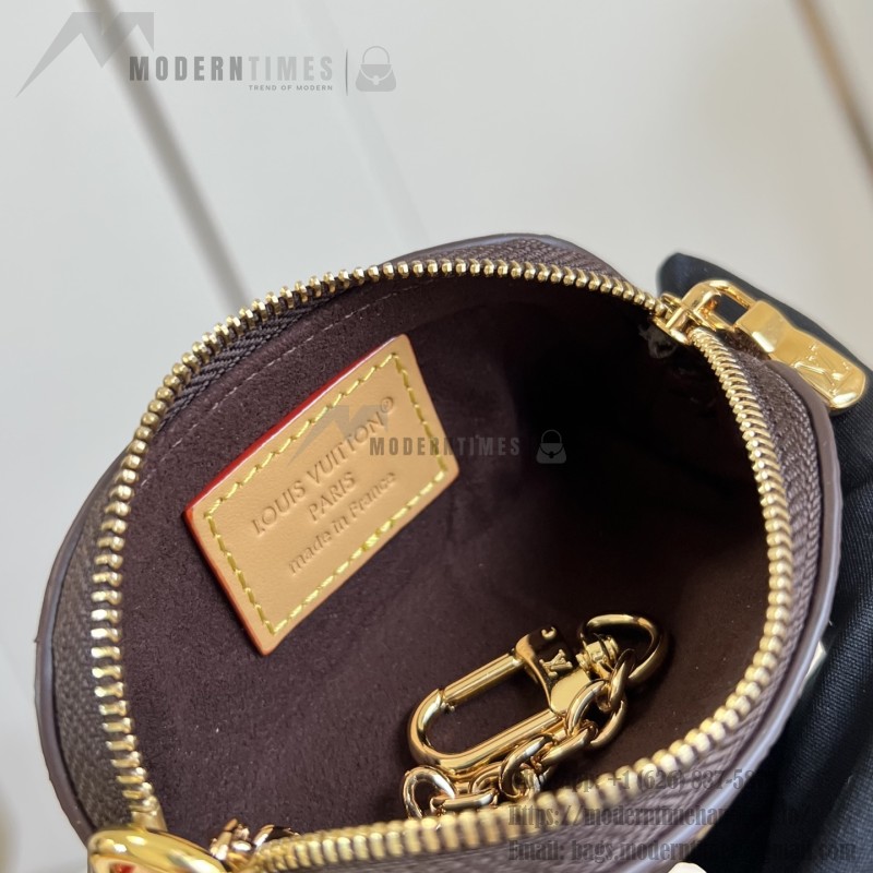 Louis Vuitton Lipstick Mini Cosmetic Pouch Monogram Canvas with Chain