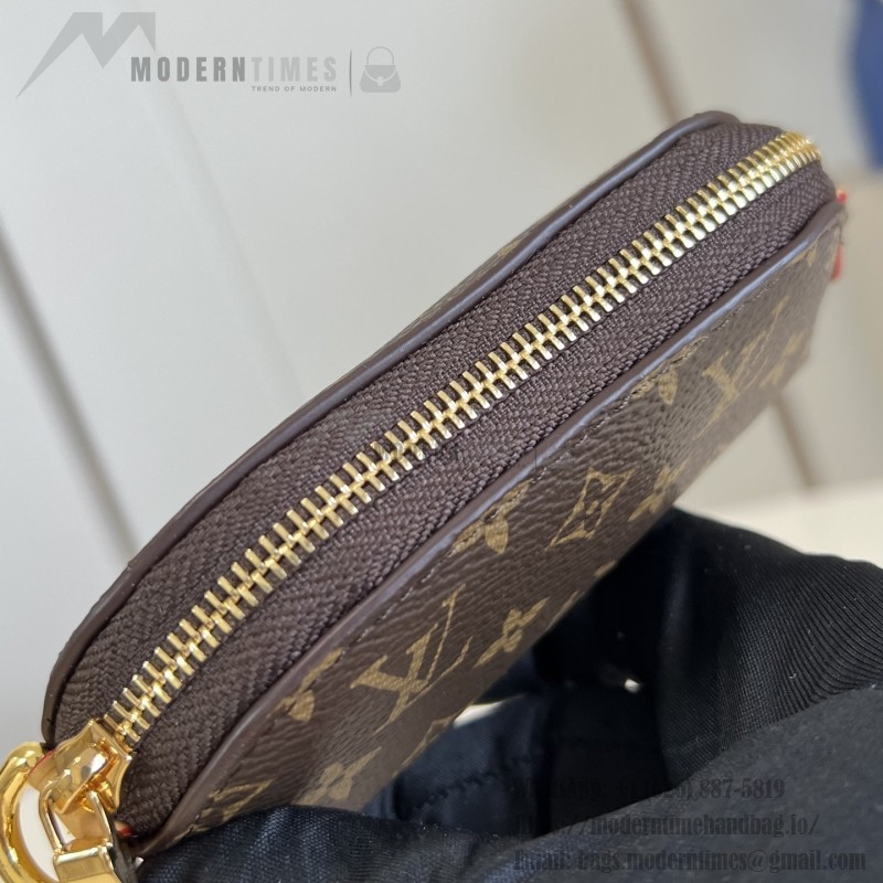 Louis Vuitton Lipstick Mini Cosmetic Pouch Monogram Canvas with Chain