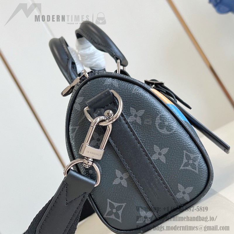 Louis Vuitton Keepall 25 Monogram Eclipse Canvas Bag