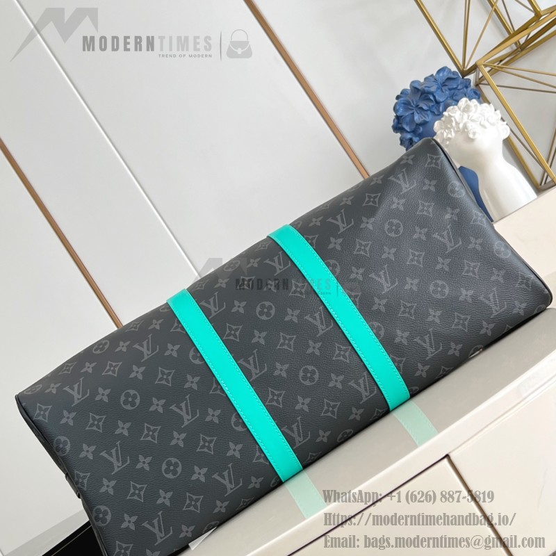Louis Vuitton Keepall Bandoulière 50 Monogram Eclipse travel bag replica
