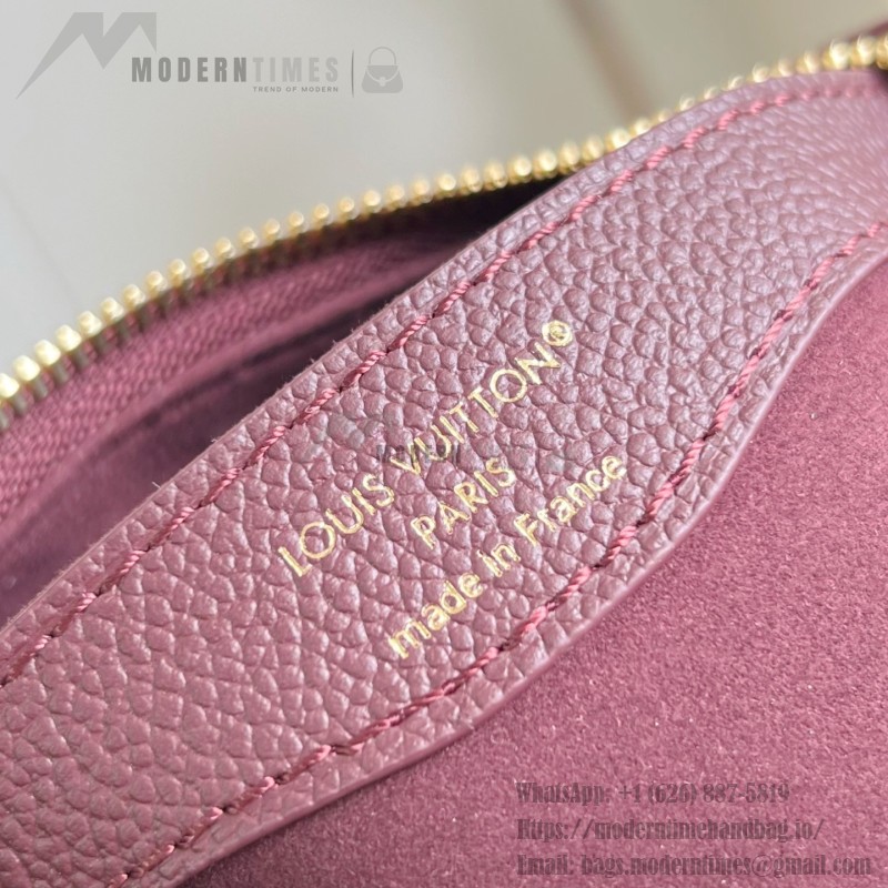 Louis Vuitton Boulogne Handbag replica in purple-red embossed leather