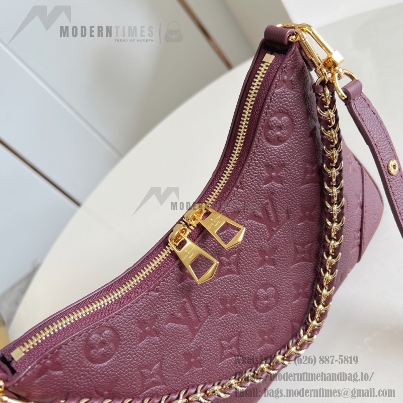 Louis Vuitton Boulogne Handbag replica in purple-red embossed leather