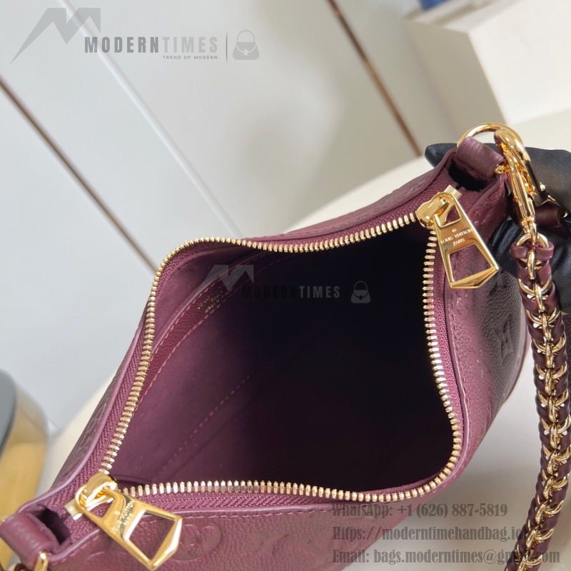 Louis Vuitton Boulogne Handbag replica in purple-red embossed leather