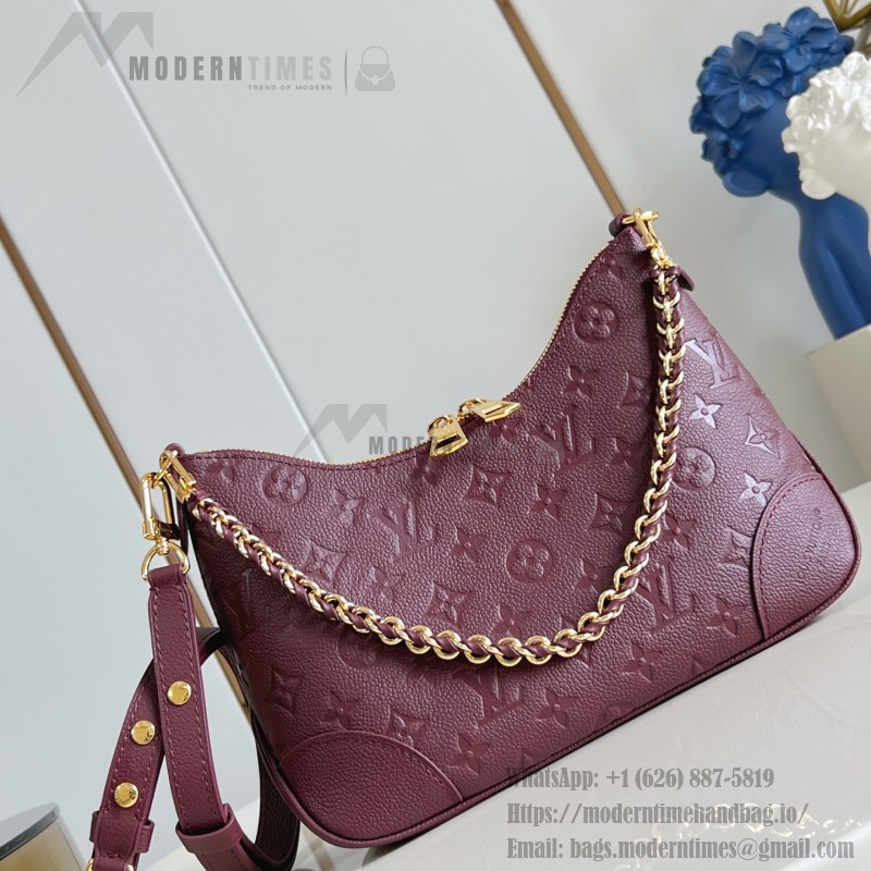 Louis Vuitton Boulogne Handbag replica in purple-red embossed leather
