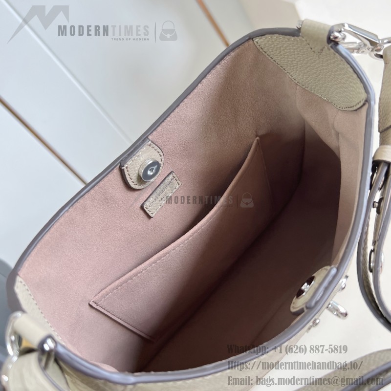 Louis Vuitton All Around medium handbag Monogram perforated leather light coffee black