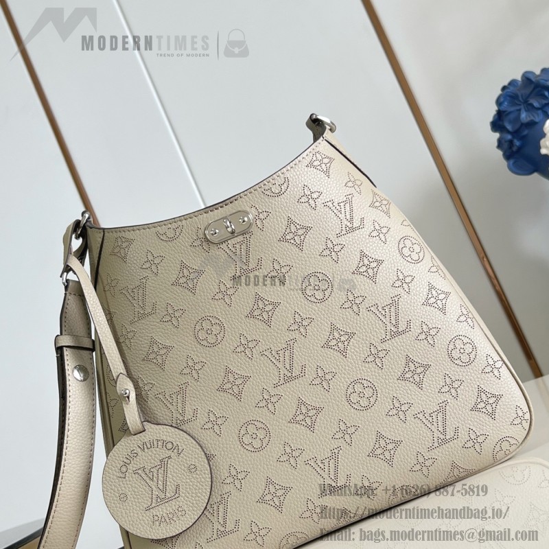 Louis Vuitton All Around medium handbag Monogram perforated leather light coffee black