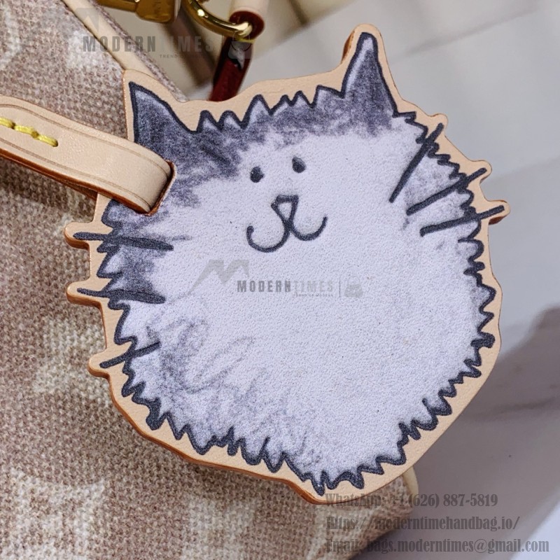 Louis Vuitton Speedy Bandoulière 20 Meowgram canvas handbag with cat charm