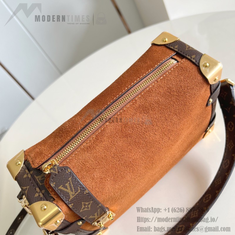 Louis Vuitton Side Trunk MM M15072 with Monogram Coated Canvas, S-Lock Closure, Detachable Chain Strap (6.3 x 3.35 x 9.25 inches)
