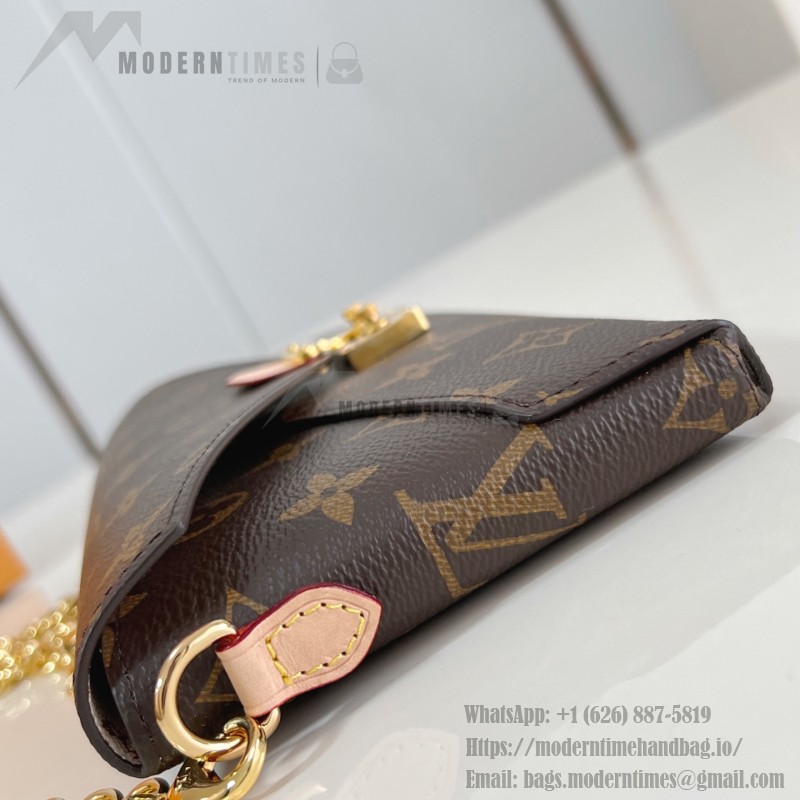 Louis Vuitton M42265 Nice Cosmetic Bag in Premium Italian Leather with Hidden Zipper Pocket