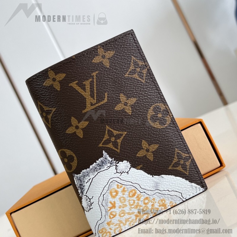 Louis Vuitton M25753 Monogram Passport Holder LV Travels With Grace Coddington Illustration