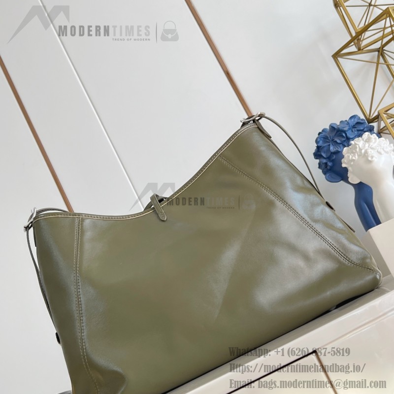 Louis Vuitton CarryAll Vibe MM Handbag in Monogram Empreinte Leather with Detachable LV Tag