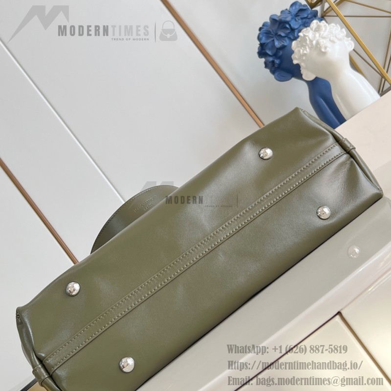 Louis Vuitton CarryAll Vibe MM Handbag in Monogram Empreinte Leather with Detachable LV Tag