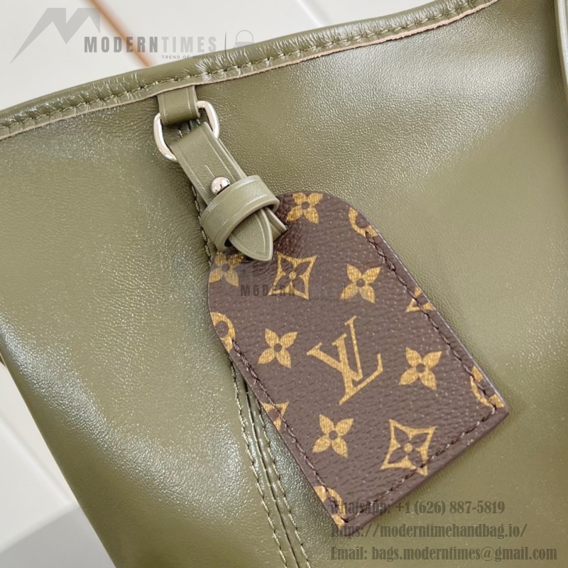Louis Vuitton CarryAll Vibe MM Handbag in Monogram Empreinte Leather with Detachable LV Tag