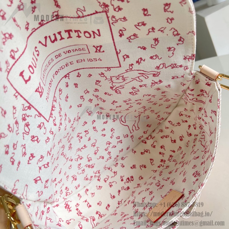 Louis Vuitton Escape Handbag with Meowgram Pattern and Leather Cat Detail from LV Travels with Grace Coddington Collection