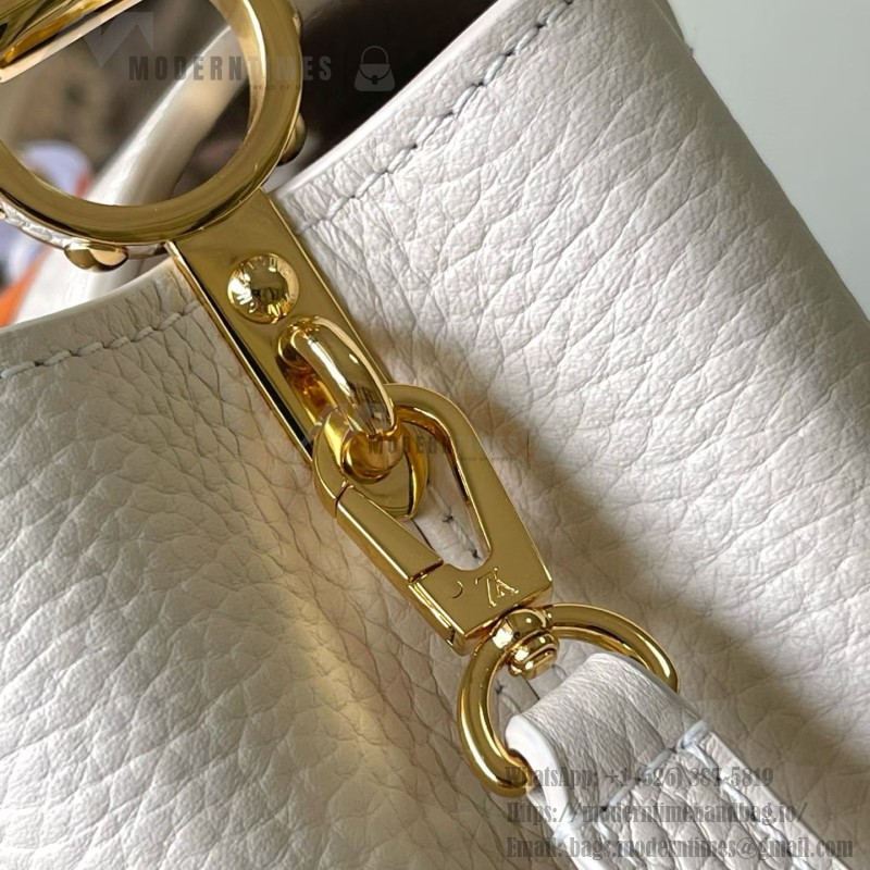 Louis Vuitton Capucines Mini Handbag with rhinestone LV letters and Flower Crown handle