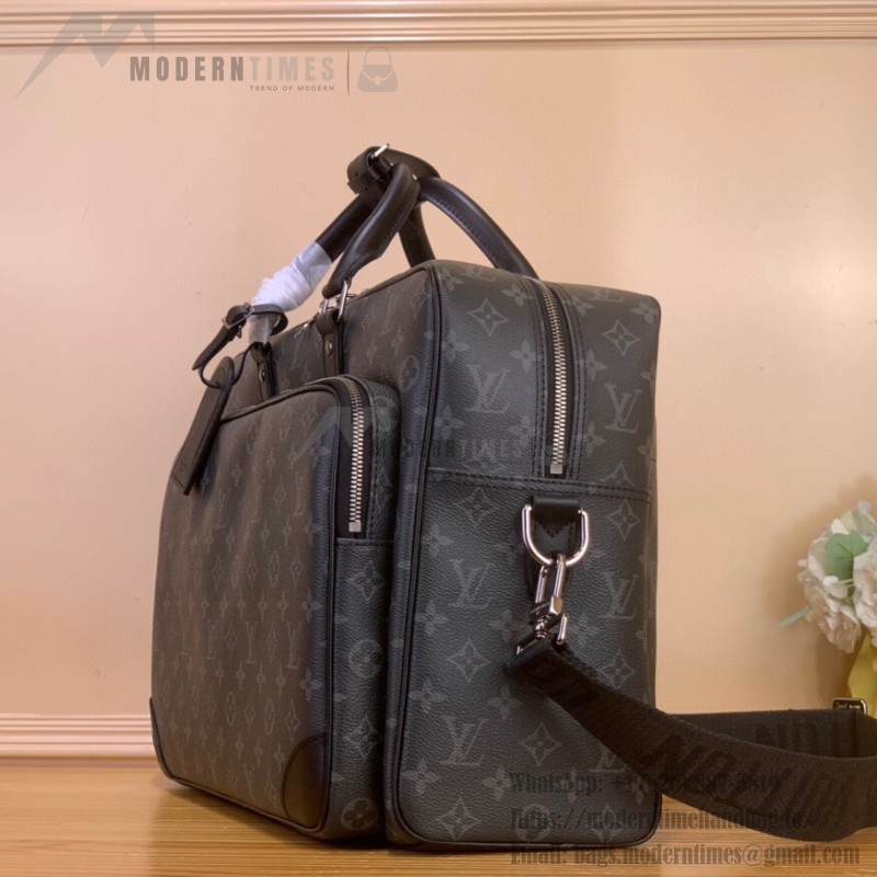 Louis Vuitton Weekender M11512 in Black Monogram Eclipse Canvas with multiple pockets