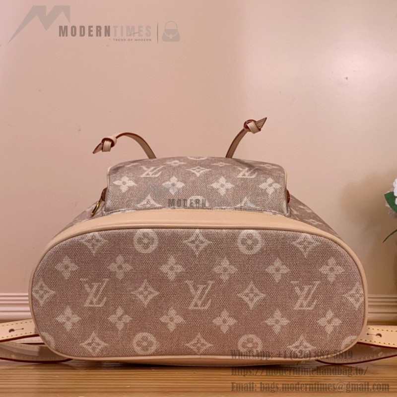 Louis Vuitton Montsouris Small Backpack M15135 featuring Meowgram pattern and detachable cat-shaped key pouch