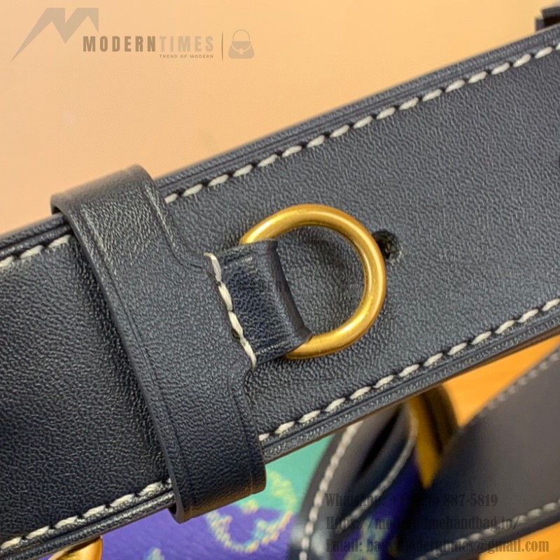 Louis Vuitton Satchel Messenger Bag M15187 in Teal Green Monogram Heritage canvas with aged metal buckles