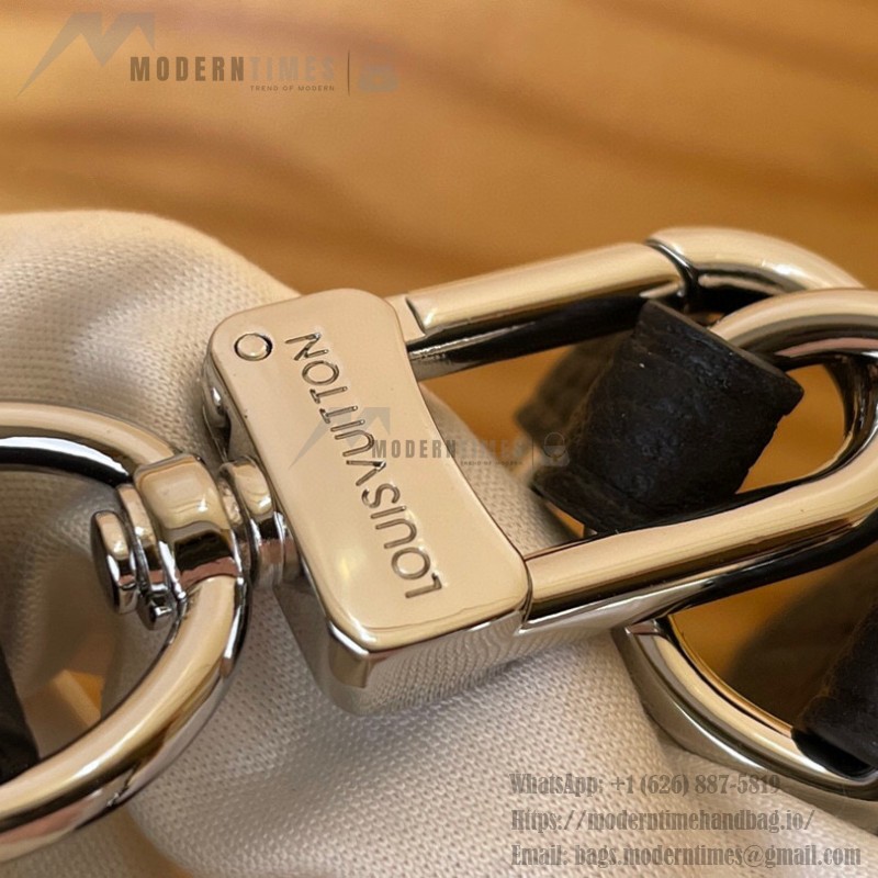 Louis Vuitton Neverfull Bandoulière Inside Out BB M15210 featuring Monogram Eclipse and grain leather with silver hardware
