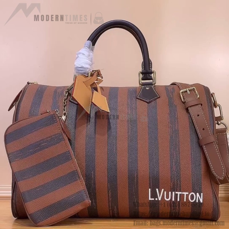 Louis Vuitton Speedy P9 Bandoulière 40 M24417 - Stripes Monogram Leather Handbag
