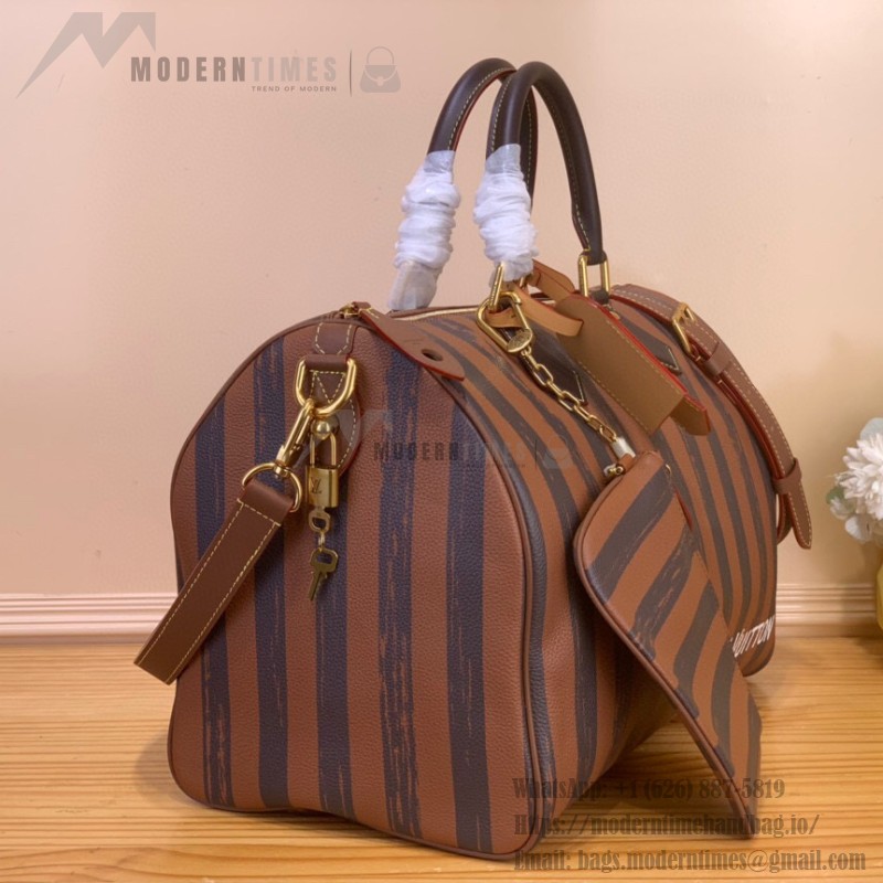 Louis Vuitton Speedy P9 Bandoulière 40 M24417 - Stripes Monogram Leather Handbag