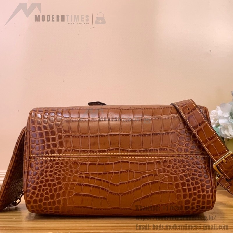 Louis Vuitton Speedy P9 Bandoulière 25 M24425 - Brown Crocodile-Embossed Leather Handbag with Monogram