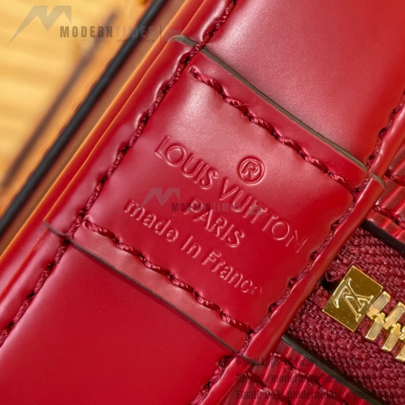Louis Vuitton Sac Alma BB M25562 - Burgundy Monogram Epi Leather with Water Ripple Texture