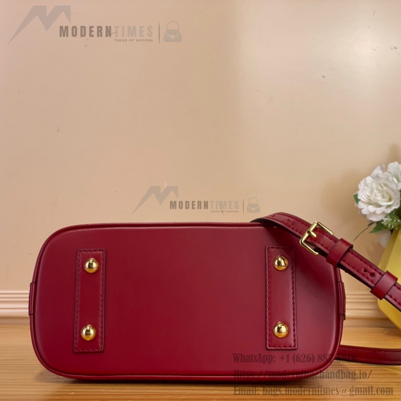 Louis Vuitton Sac Alma BB M25562 - Burgundy Monogram Epi Leather with Water Ripple Texture