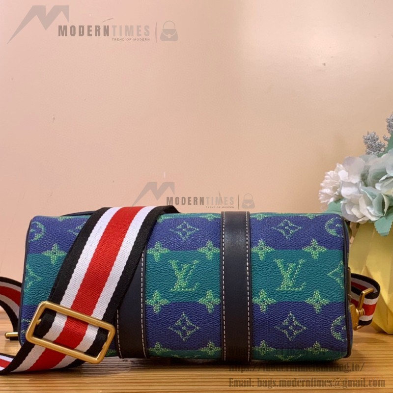 Louis Vuitton Keepall Bandoulière 25 M25786 - Blue-Green Floral Monogram Surfin’ Canvas
