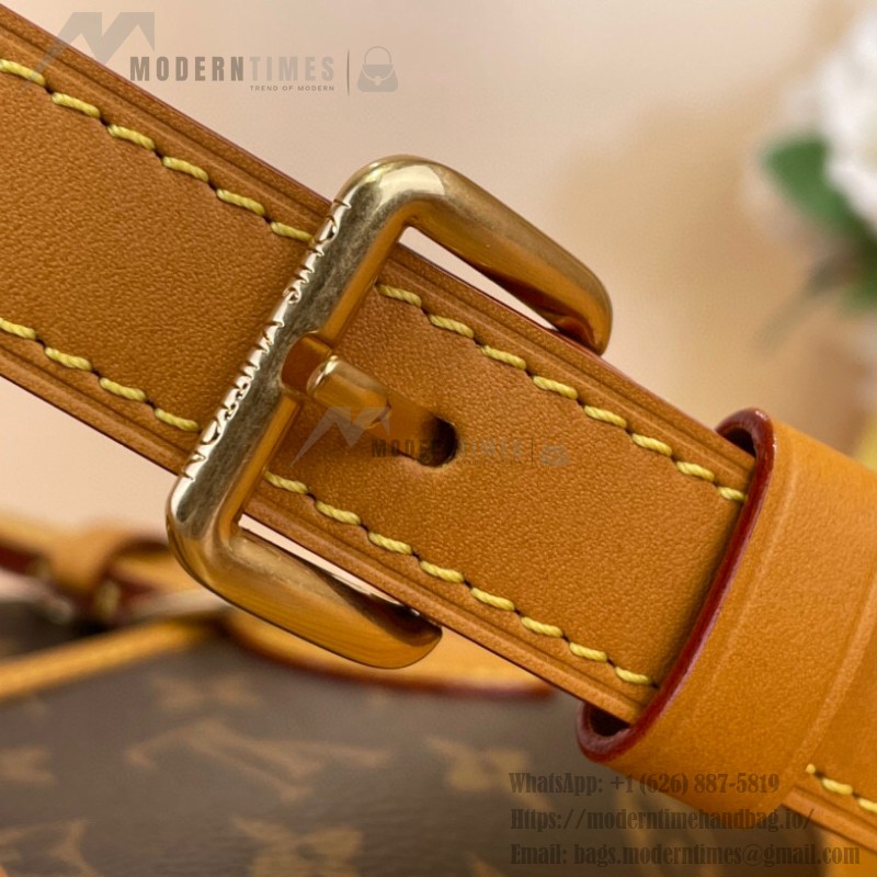 Louis Vuitton Satchel Mini Bag M26805 - Monogram Canvas with Aged Leather and Metallic Hardware