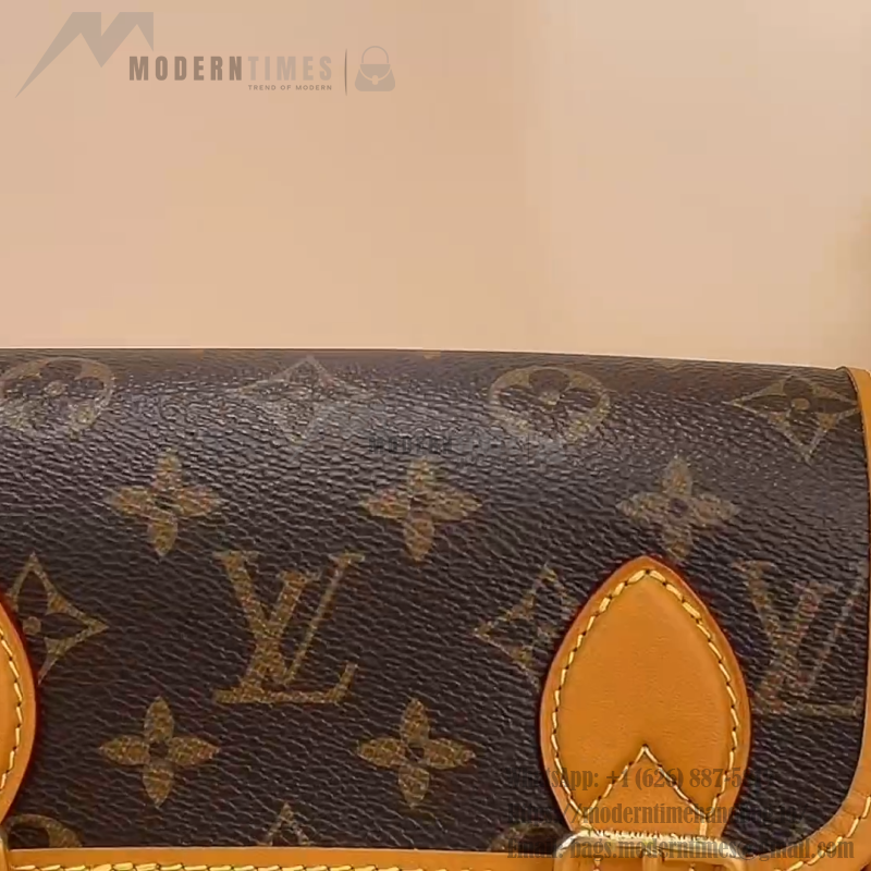 Louis Vuitton Satchel Mini Bag M26805 - Monogram Canvas with Aged Leather and Metallic Hardware