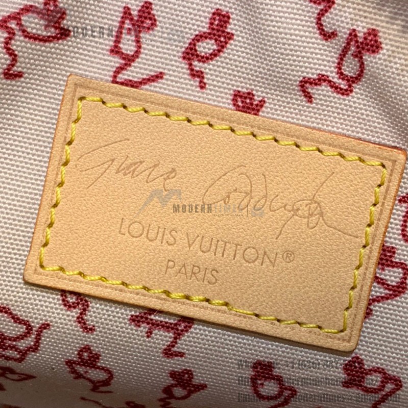 Louis Vuitton Speedy 20 Bandoulière Handbag with Cat Charm in Meowgram Canvas