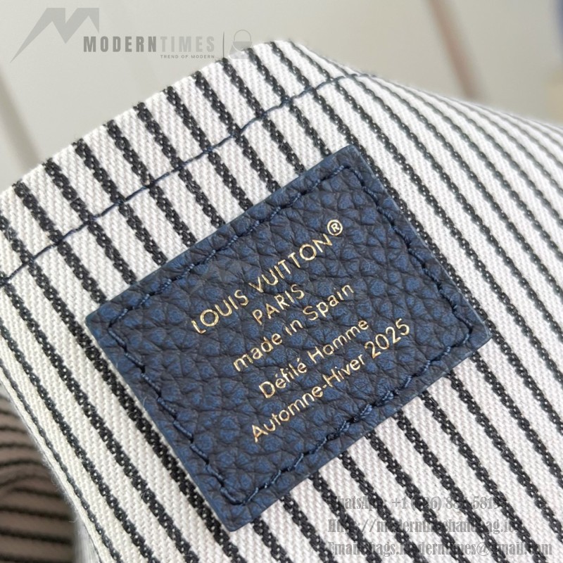 Louis Vuitton Speedy 25 Bandoulière Denim Handbag with Monogram and Damier Patterns