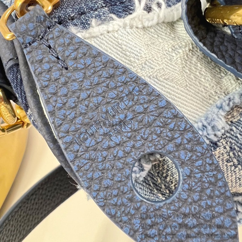 Louis Vuitton Speedy 25 Bandoulière Denim Handbag with Monogram and Damier Patterns