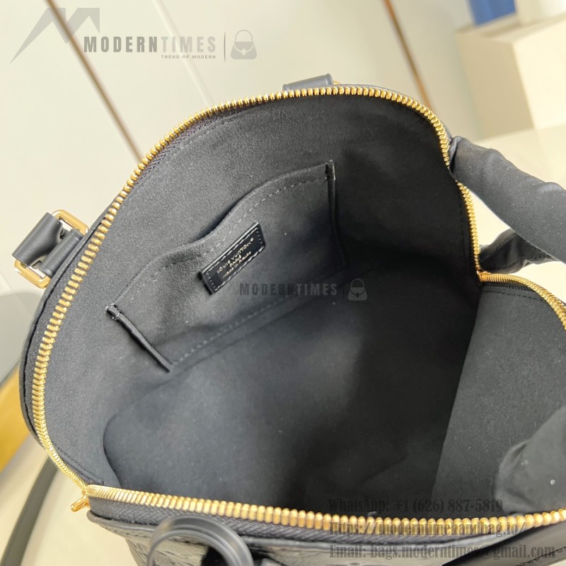 Louis Vuitton Alma BB Handbag in Monogram Canvas with Gold Lock and Key and Detachable Shoulder Strap