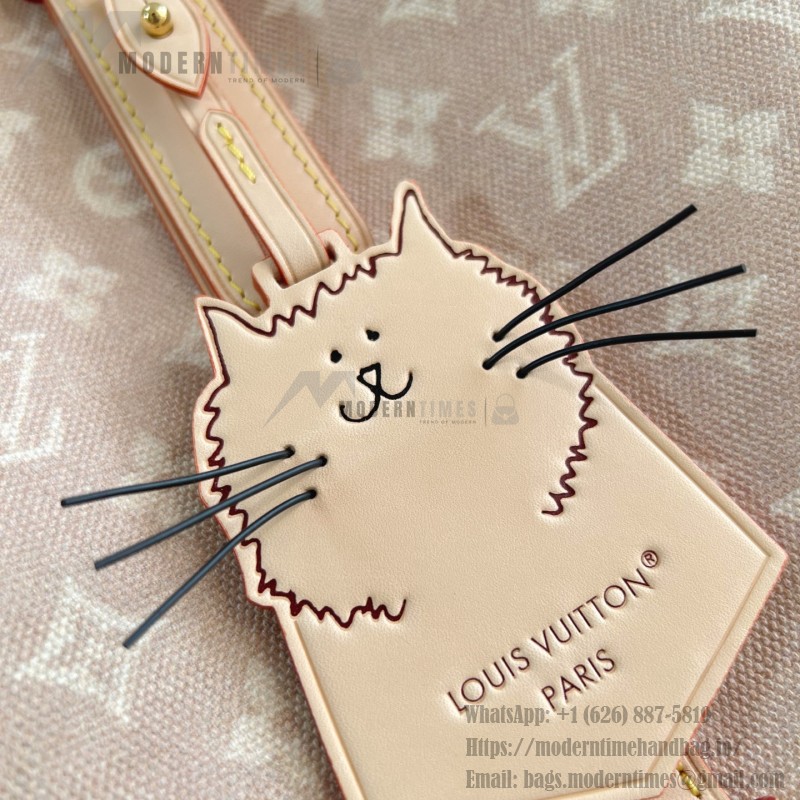 Louis Vuitton M25727 All In Large Tote with Meowgram Canvas and Cat-Shaped Key Pouch