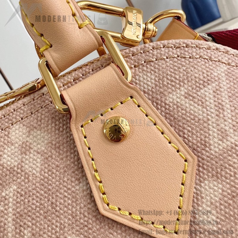 Louis Vuitton M25728 Alma BB Handbag with Meowgram Canvas and Leather Trims