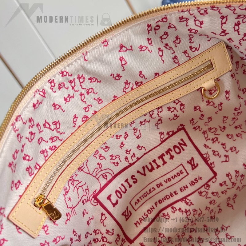 Louis Vuitton M25787 Keepall Bandoulière 45 Travel Bag with Meowgram Canvas and Cat-Shaped Logo