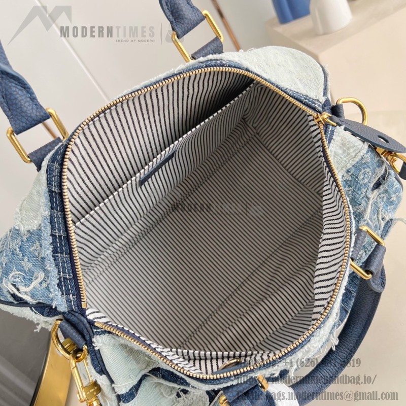 Louis Vuitton Speedy 40 Bandoulière Bag with Monogram Denim