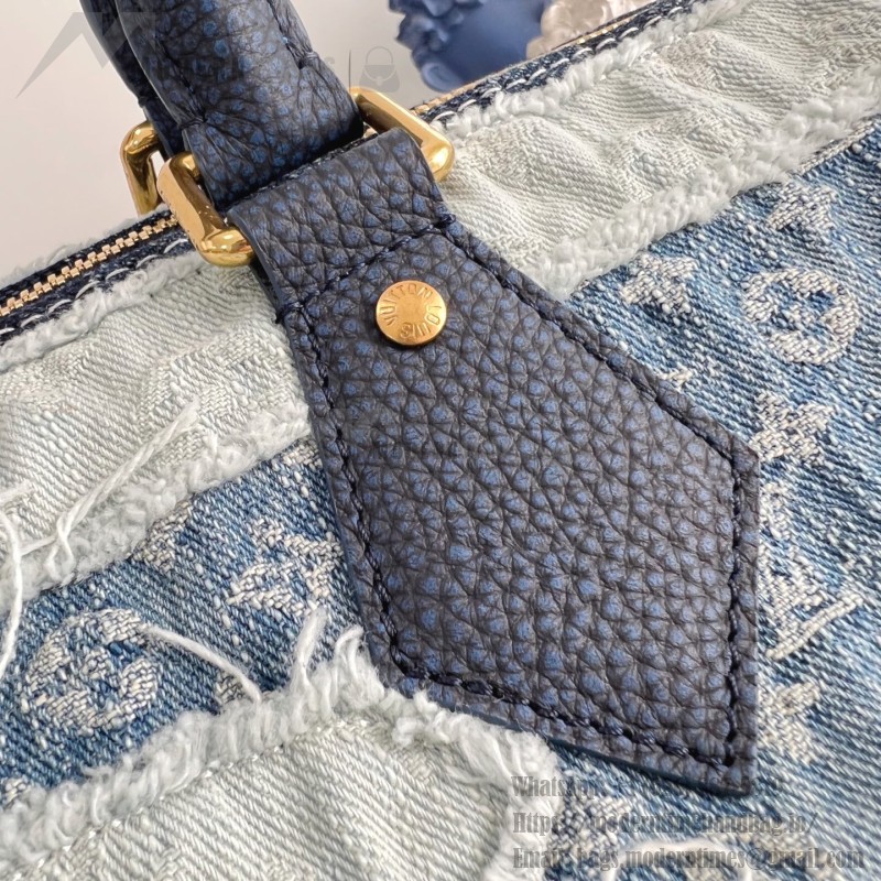 Louis Vuitton Speedy 40 Bandoulière Bag with Monogram Denim