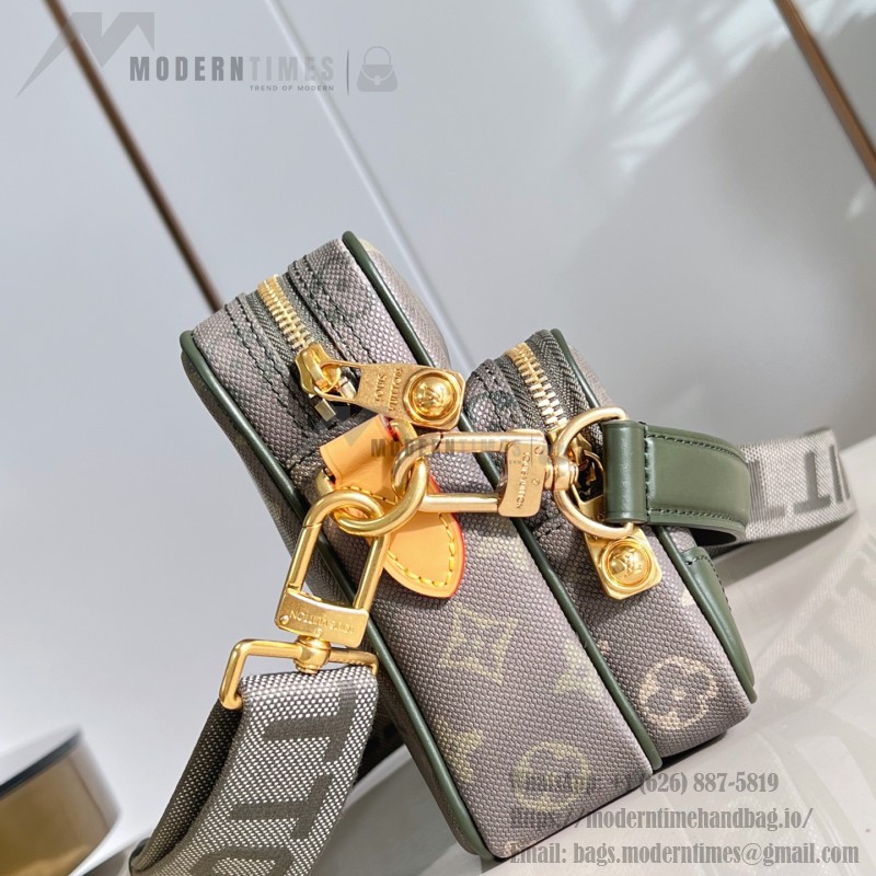 Louis Vuitton Nil Crossbody Bag with Monogram Heritage canvas and leather handle