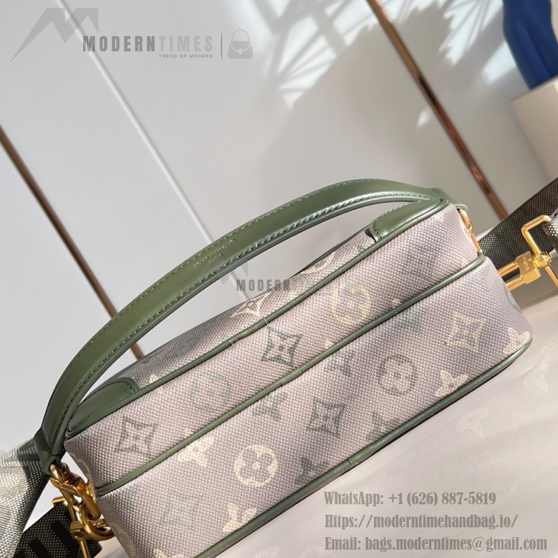 Louis Vuitton Nil Crossbody Bag with Monogram Heritage canvas and leather handle