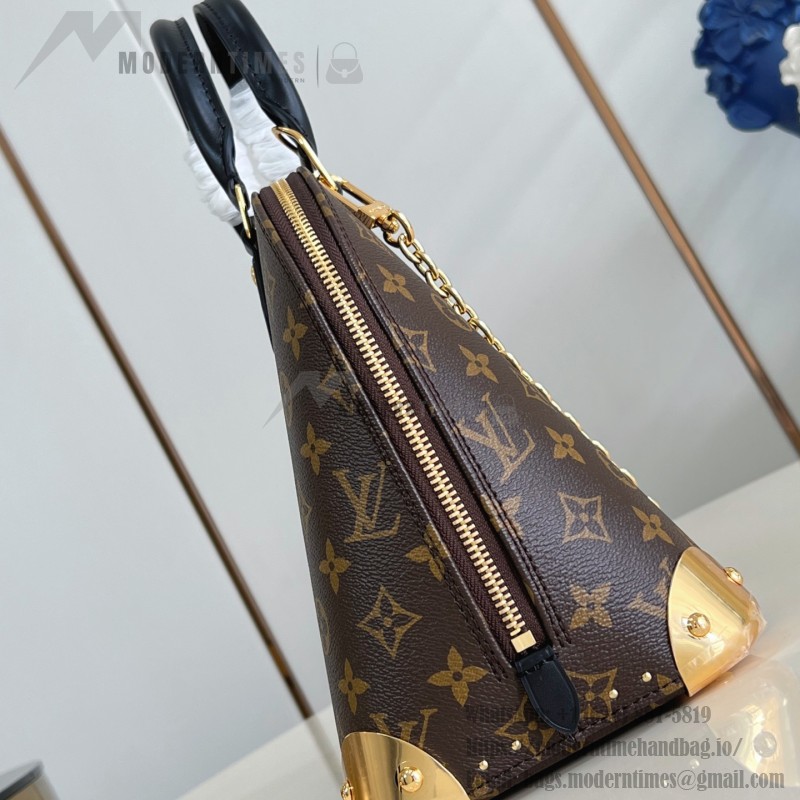 Louis Vuitton Trunk Alma Mini Handbag with Monogram Canvas and cowhide leather trims