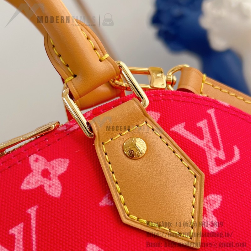 Louis Vuitton Alma BB Handbag with Damier Ebene canvas and leather key pouch